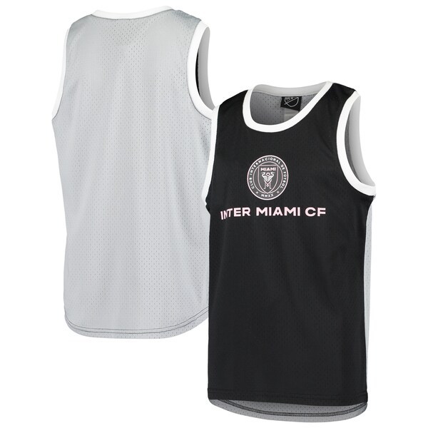 Inter Miami CF Youth Summer Soccer Mesh Tank Top - Black