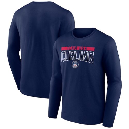 Fanatics Branded Team USA Curling Block Core Long Sleeve T-Shirt - Navy