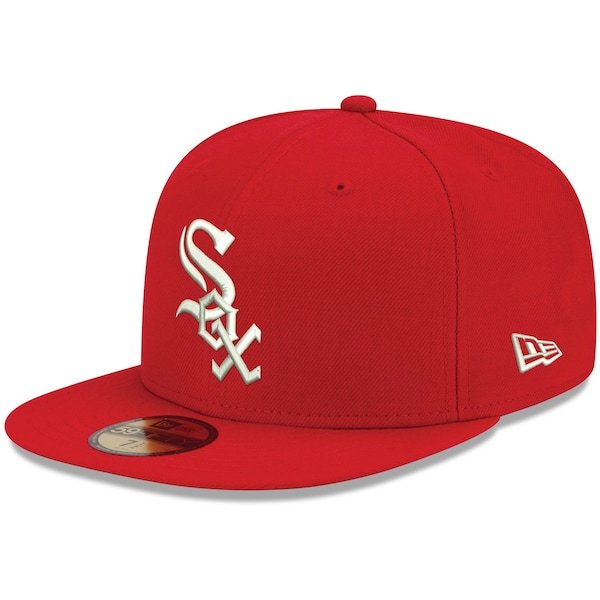 Chicago White Sox New Era Logo White 59FIFTY Fitted Hat - Red