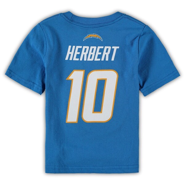 Justin Herbert Los Angeles Chargers Preschool Mainliner Player Name & Number T-Shirt - Powder Blue