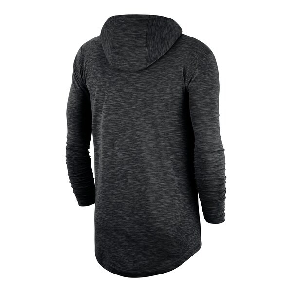 Iowa Hawkeyes Nike Slub Space-Dye Performance Long Sleeve Hoodie T-Shirt - Black