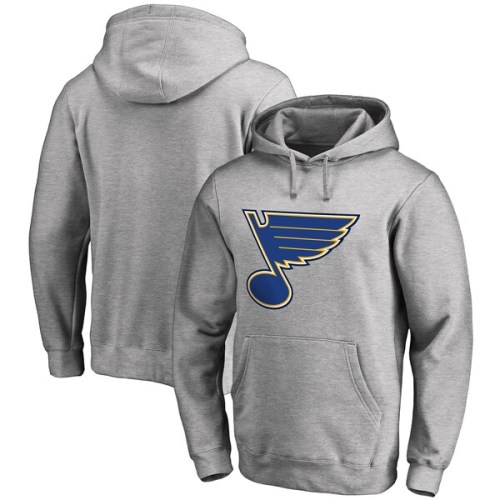 St. Louis Blues Fanatics Branded Primary Team Logo Fleece Pullover Hoodie - Heathered Gray