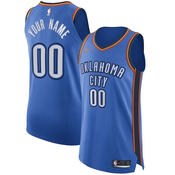 Oklahoma City Thunder Nike Authentic Custom Jersey Blue - Icon Edition