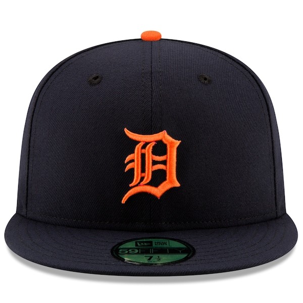 Detroit Tigers New Era Road Authentic Collection On-Field Logo 59FIFTY Fitted Hat - Navy