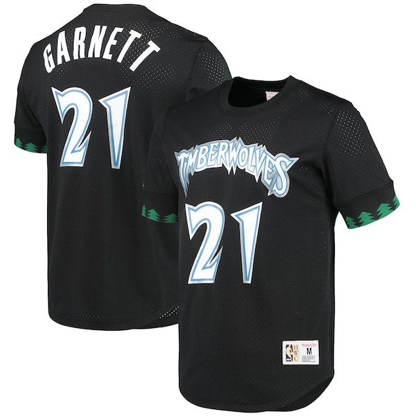 Kevin Garnett Minnesota Timberwolves Mitchell & Ness 1997 Mesh Name & Number T-Shirt - Black