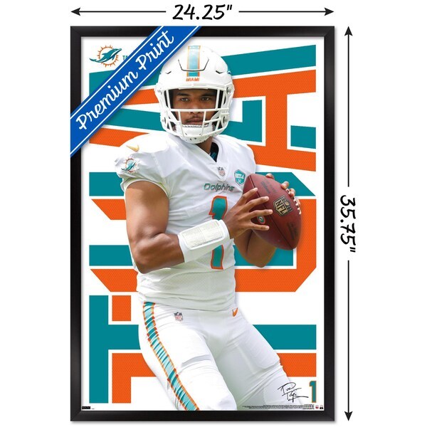 Tua Tagovailoa Miami Dolphins 24.25'' x 35'' Framed Players Only Poster