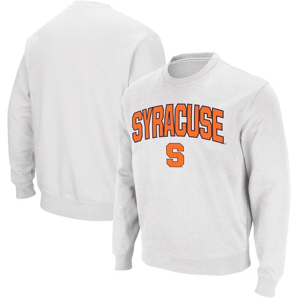 Syracuse Orange Colosseum Arch & Logo Crew Neck Sweatshirt - White