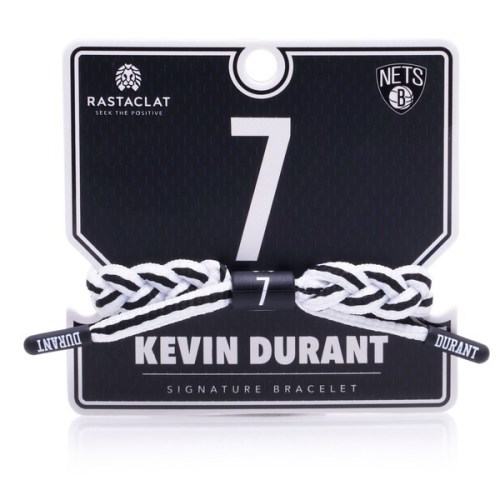 Kevin Durant Brooklyn Nets Rastaclat Braided Player Name & Number Team Color Bracelet