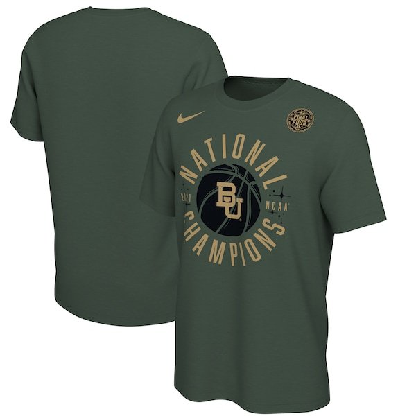 Baylor Bears Nike 2021 NCAA Men's Basketball National Champions Celebration Circle T-Shirt - Green