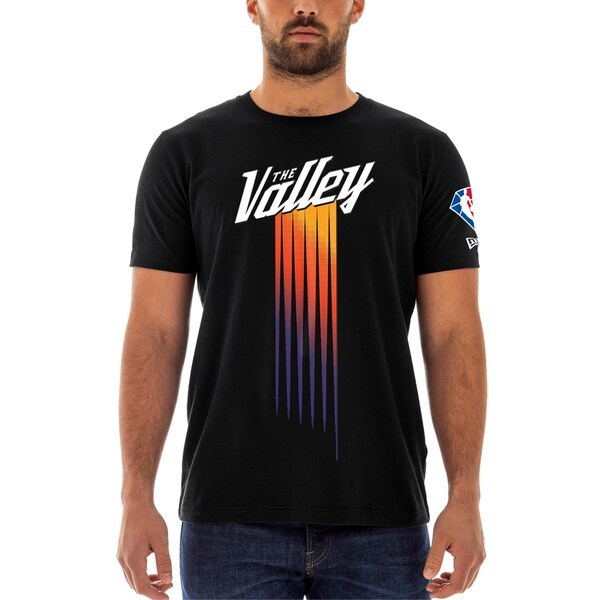 Phoenix Suns New Era 2021/22 City Edition Brushed Jersey T-Shirt - Black