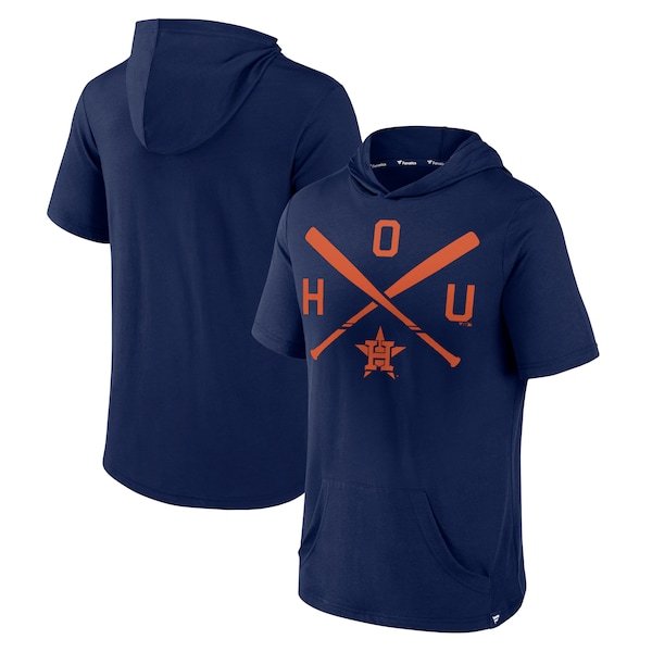 Houston Astros Fanatics Branded Iconic Rebel Short Sleeve Pullover Hoodie - Navy