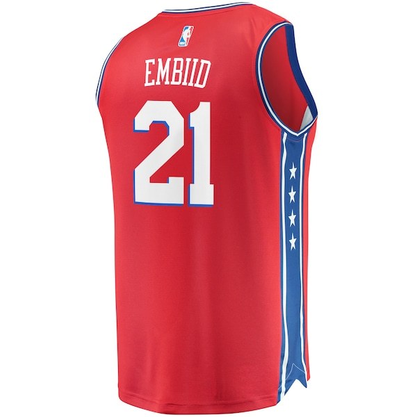 Joel Embiid Philadelphia 76ers Fanatics Branded Fast Break Replica Player Jersey - Statement Edition - Red