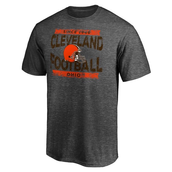 Cleveland Browns Heroic Play T-Shirt - Heathered Charcoal