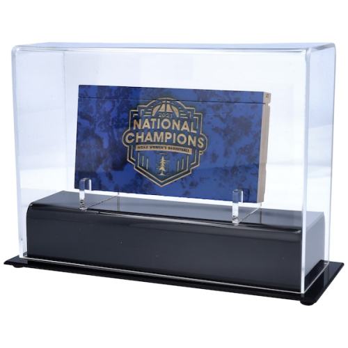 Stanford Cardinal Fanatics Authentic 3" x 5.5" 2021 Women's Basketball National Champions Engraved Game-Used Basketball Court from the Final Four with Stand