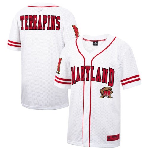 Maryland Terrapins Colosseum Free Spirited Baseball Jersey - White/Red