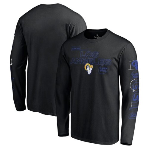 Los Angeles Rams Fanatics Branded Super Bowl LVI Bound Big & Tall Hollywood Action Long Sleeve T-Shirt - Black