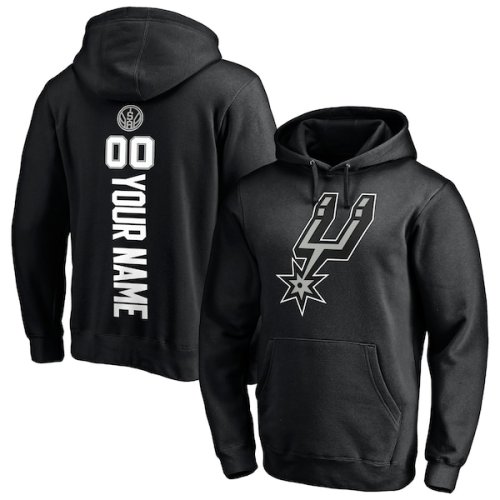 San Antonio Spurs Fanatics Branded Playmaker Personalized Name & Number Pullover Hoodie - Black