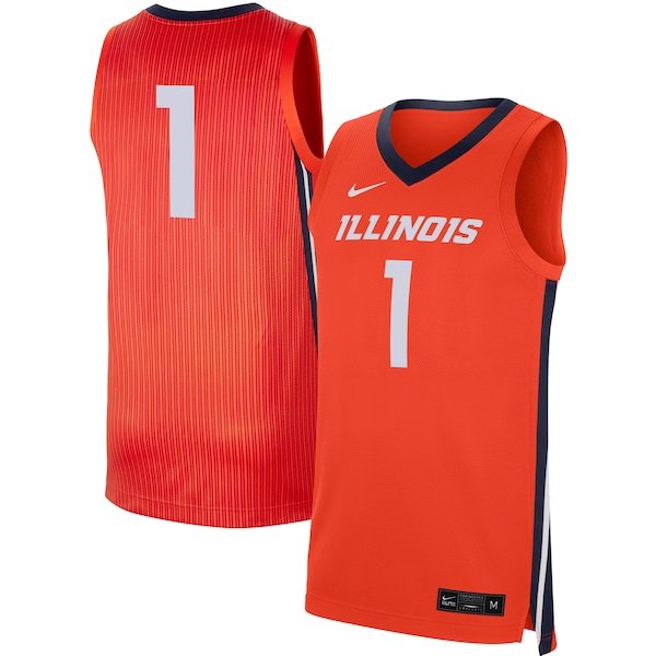 #1 Illinois Fighting Illini Nike Replica Jersey - Orange