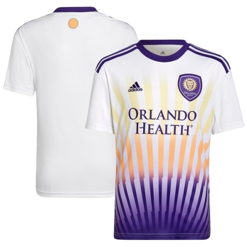 Orlando City SC adidas Youth 2022 The Sunshine Kit Replica Blank Jersey - White