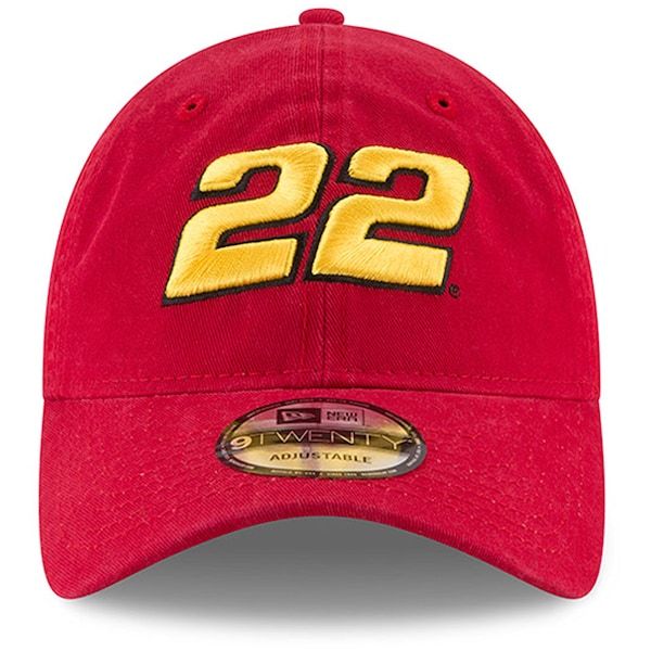 Joey Logano New Era Enzyme Washed 9TWENTY Adjustable Hat - Red