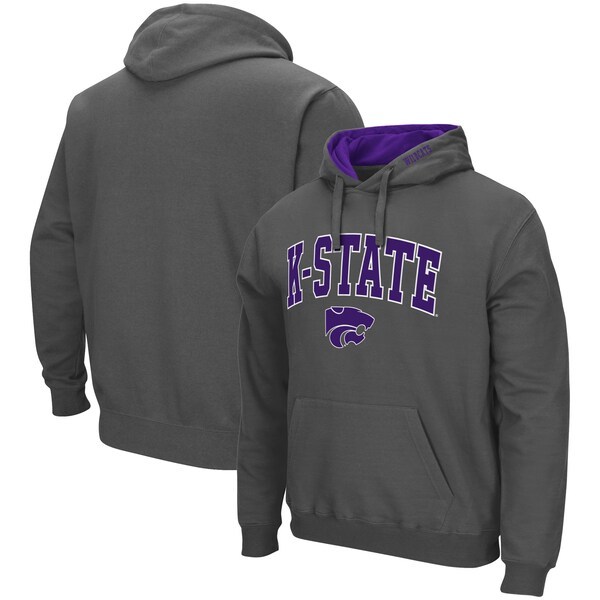 Kansas State Wildcats Colosseum Arch & Logo 3.0 Pullover Hoodie - Charcoal
