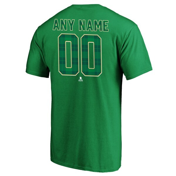 Montreal Canadiens Fanatics Branded Emerald Plaid Personalized Name & Number T-Shirt - Green