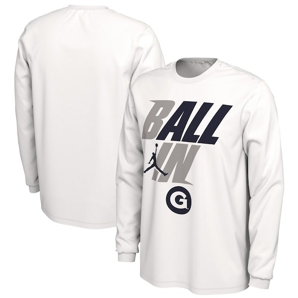 Georgetown Hoyas Jordan Brand Ball In Bench Long Sleeve T-Shirt - White