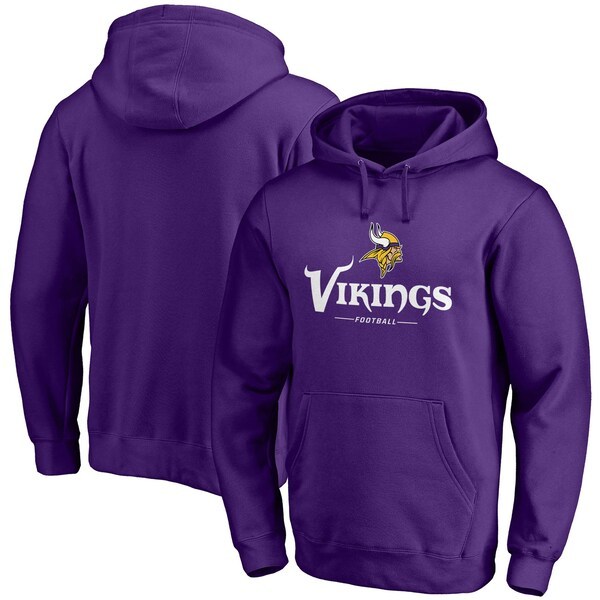 Minnesota Vikings Fanatics Branded Team Lockup Pullover Hoodie - Purple