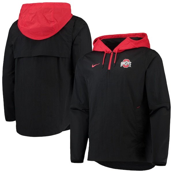 Ohio State Buckeyes Nike Player Quarter-Zip Jacket - Black/Scarlet