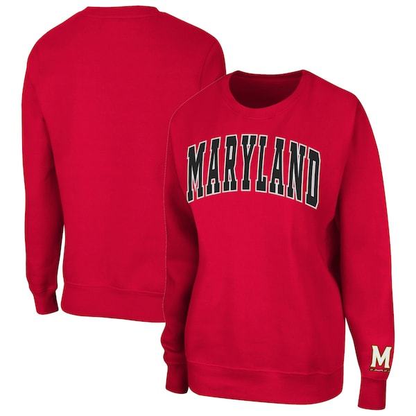 Maryland Terrapins Colosseum Women's Campanile Pullover Sweatshirt - Red