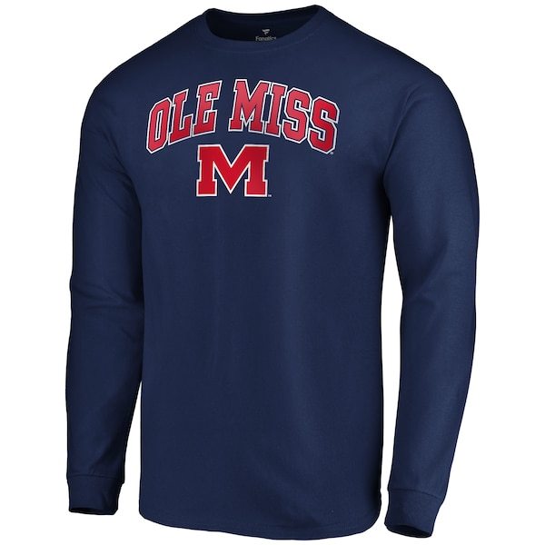 Ole Miss Rebels Fanatics Branded Campus Long Sleeve T-Shirt - Navy