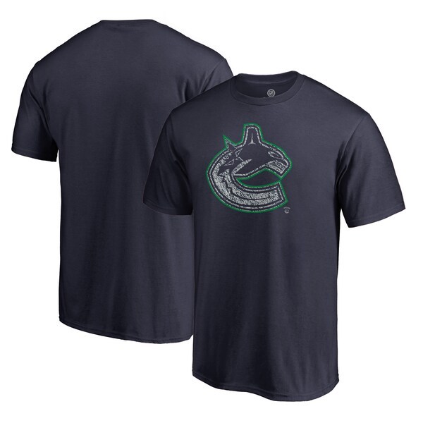 Vancouver Canucks Fanatics Branded Static Logo T-Shirt - Navy