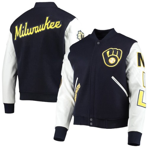 Milwaukee Brewers Pro Standard Varsity Logo Full-Zip Jacket - Navy