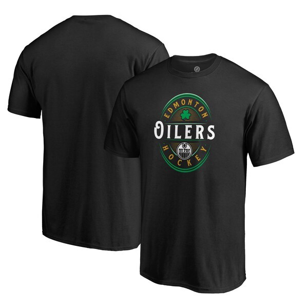 Edmonton Oilers Fanatics Branded St. Patrick's Day Forever Lucky T-Shirt - Black