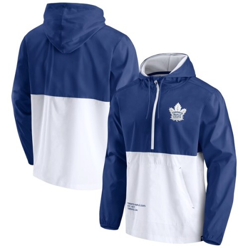 Toronto Maple Leafs Fanatics Branded Thrill Seeker Anorak Half-Zip Jacket - Blue/White