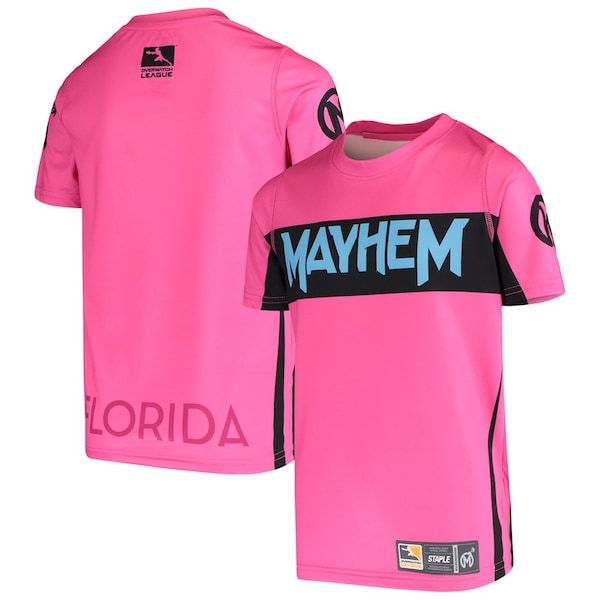 Florida Mayhem Youth Sublimated Replica Jersey T-Shirt - Pink