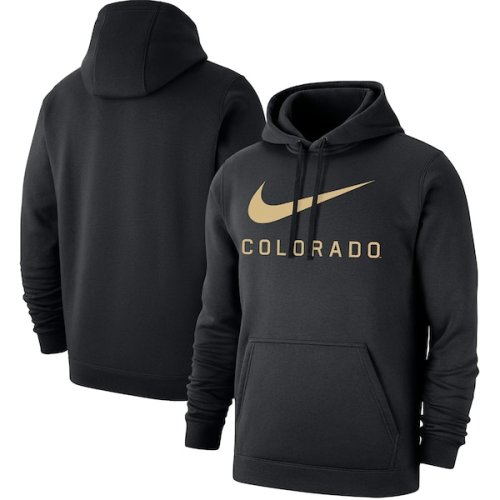 Colorado Buffaloes Nike Big Swoosh Club Pullover Hoodie - Black