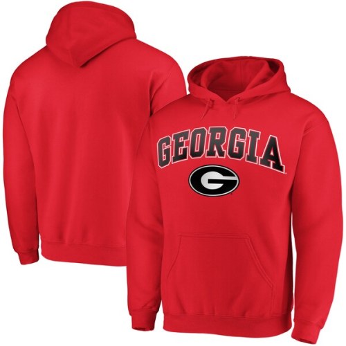 Georgia Bulldogs Fanatics Branded Primary Logo Campus Pullover Hoodie - Red