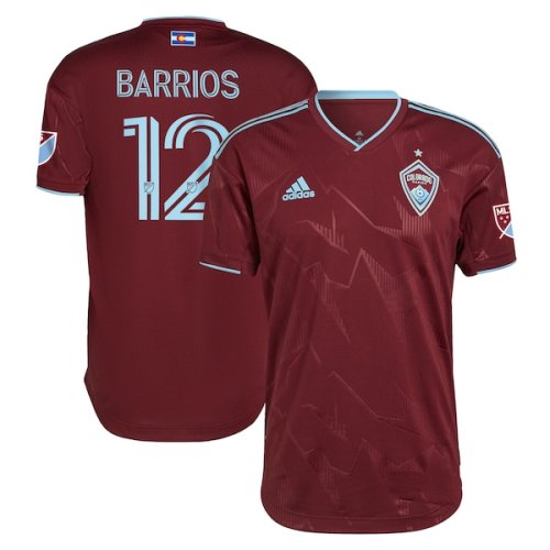 Michael Barrios Colorado Rapids adidas 2022 Club Authentic Player Jersey - Burgundy
