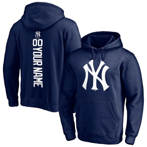 New York Yankees Fanatics Branded Personalized Playmaker Name & Number Pullover Hoodie - Navy