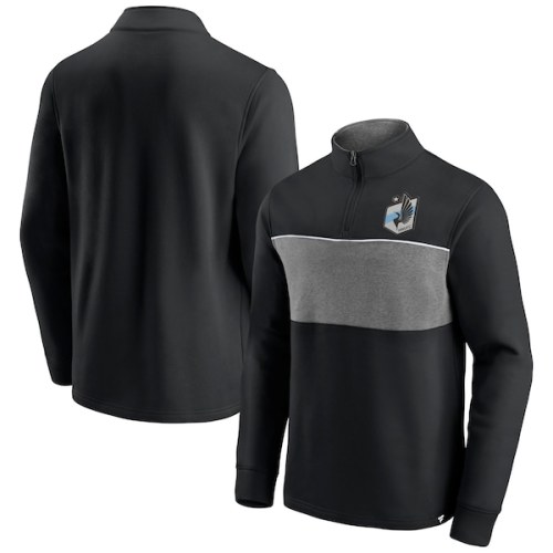 Minnesota United FC Fanatics Branded Block Party Fleece Quarter-Zip Jacket - Black