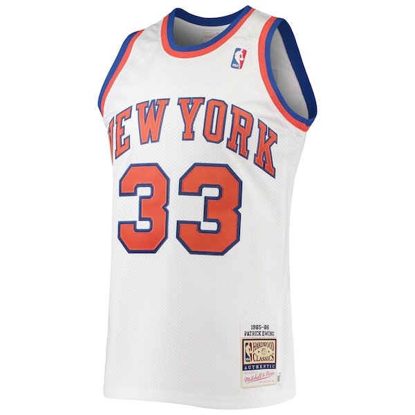 Patrick Ewing New York Knicks Mitchell & Ness Hardwood Classics Authentic 1985 Jersey - White