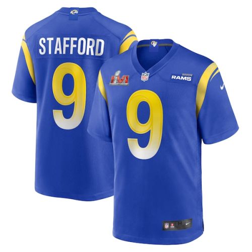 Matthew Stafford Los Angeles Rams Nike Super Bowl LVI Bound Game Patch Jersey - Royal