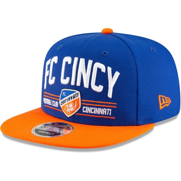 FC Cincinnati New Era Satin Two-Tone 9FIFTY Snapback Adjustable Hat - Blue/Orange