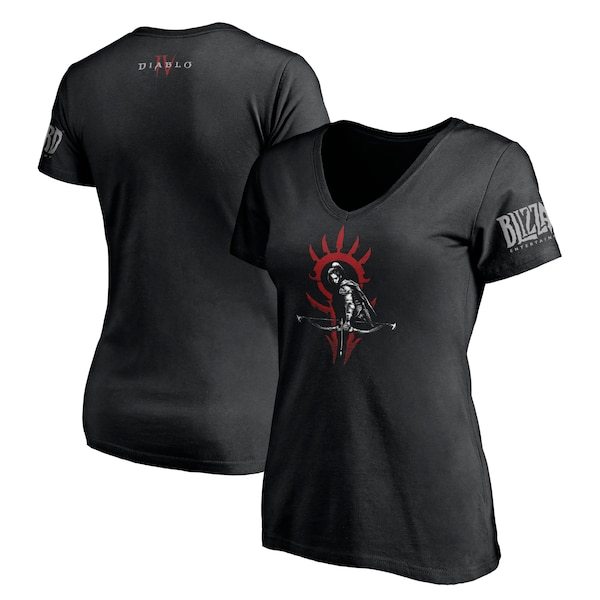 Diablo IV Fanatics Branded Women's Rogue V-Neck T-Shirt - Black