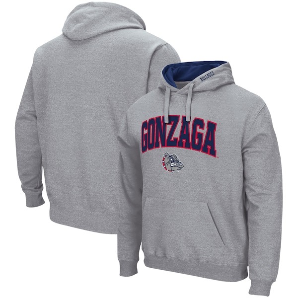 Gonzaga Bulldogs Colosseum Arch and Logo Pullover Hoodie - Heathered Gray