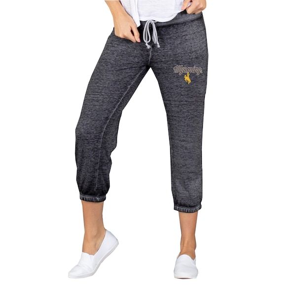 Wyoming Cowboys Concepts Sport Women's Knit Capri Lounge Pants - Charcoal