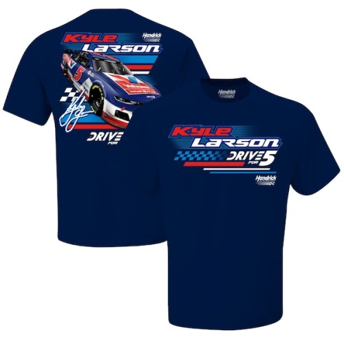 Kyle Larson Hendrick Motorsports Team Collection Valvoline 2-Sided T-Shirt - Navy