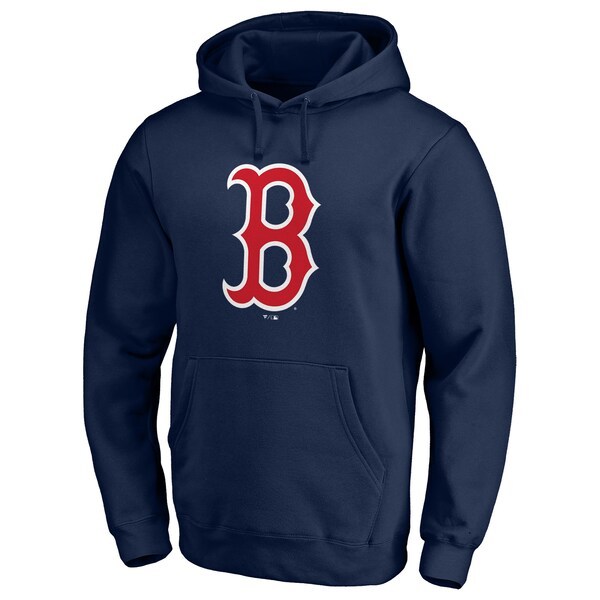 Boston Red Sox Fanatics Branded Official Logo Pullover Hoodie - Navy