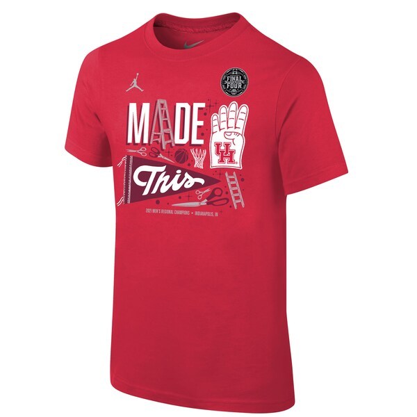 Houston Cougars Jordan Brand Youth 2021 NCAA Men's Basketball Tournament March Madness Final Four Bound Regional Locker Room T-Shirt - Red